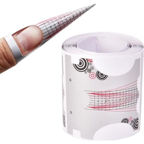 100Pcs/Lot Self-Adhesive Forms Stickers Paper Nail Form For Acrylic UV Gel Tip Nails Extension Guide French DIY Tools