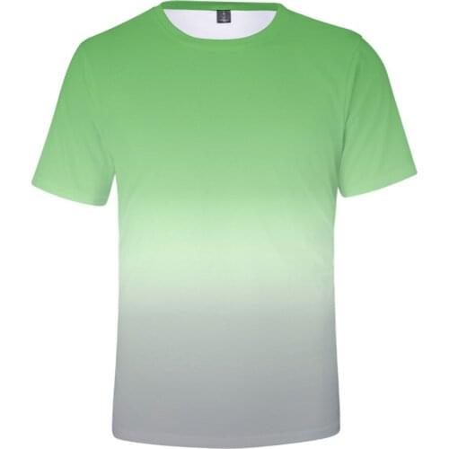 New Cool Multicolor gradient 3D Printed Men/Women High quality T-shirts Short Sleeve Summer Round Neck Kids Kpop Tshirt