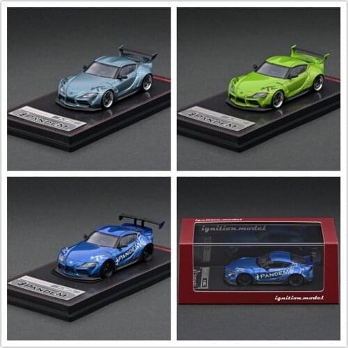 IG 1:64 PANDEM Supra (A90) Blue Green Matte Blue Gray Diecast Model Car