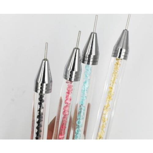 12Grid box/Picking Nail Art Tools Picker Pencil Pen/Diamond Painting Pen / EU US Fast Heated Hotfix Rhinestone Applicator Gun