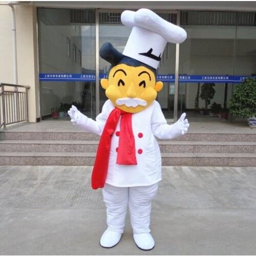 Cook Chef Baker Mascot Costume Adult Cartoon Character Outfit Suit Supermarket Ceremonial Event Can Add Logo