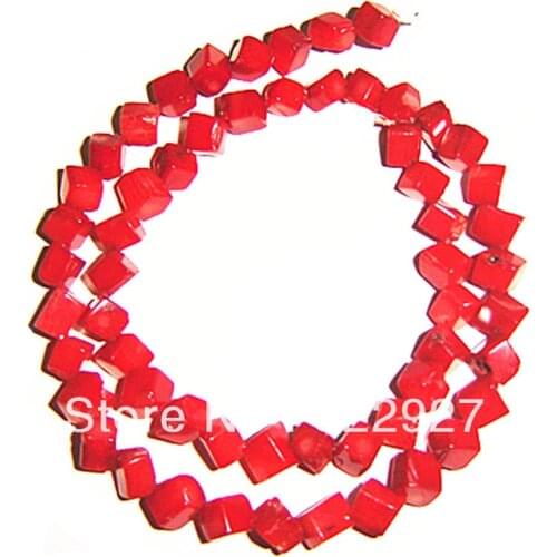 Cubic shape bamboo coral beads, 60 piece per lot, approx 6x6x6mm in size,1.2mm hole for jewelry use,wholesale Price
