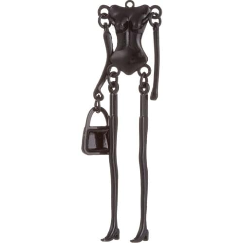 2018 Hot Sale Black silver Gold Alloy Doll Assorted Naked Bodies DIY Doll Necklace skeleton Accessories Statements Handmade gift