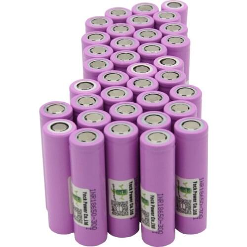 Russian Warehouse Fast Delivery inr 18650 battery 30Q li-ion batteries lithium 3000mah 3.7V 10C rate high drain flat top