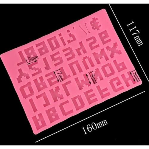 Minsunbak DIY26 English alphabet silicone fondant mold Party Cake Decorating Tools