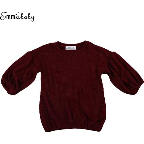 Aumtun Fashion Long Puff Sleeve Tops Cute Kids Girl Long Sleeve Loose Sweatshirts Tops Baby Tee Pullover Top Fashion Kid Top