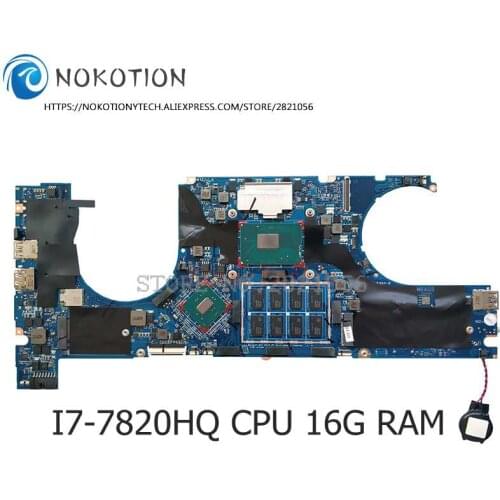 NOKOTION L02230-601 L02230-001 For HP Elitebook 1040 G4 PC Motherboard DA0Y0UMBAD0 DA0Y0UMBAD0 SR32N I7-7820HQ CPU 16GB RAM