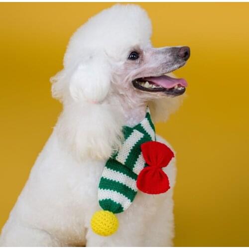 Autumn And Winter Dog Scarf Puppy Dog Scarf Handmade Woolen Warm Pet Supplies Cute Puppy Accessories