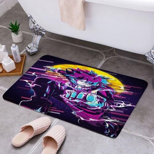 My Hero Academia Anti-slip Doormat Vacuuming Water Absorbing Kitchen Bedroon Bath Floor Mats Home Entrance Home Decora