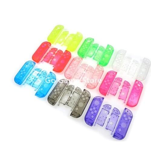 10sets For Nintendo Switch NS Joy Con Transparent case Clear Plastic Housing Shell Protective handle Housing Hard Case Cover