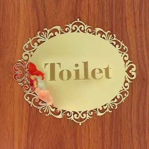 Different style Room Indicating Signs Entrance House Name Logo 3D Acrylic Mirror Door Plate Mirror Wall Sticker Home Decor gift