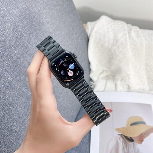 Newest Metal Stainless Steel Band for Apple Watch 6SE 5 40/ 44mm Strap Correa for iWatch series 4 3 2 38/42mm Wristband Bracelet