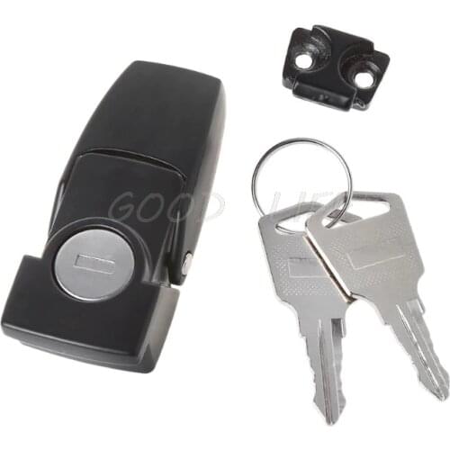 Cabinet Black Coated Metal Hasp Latch DK604 Security Toggle Lock With Two Keys