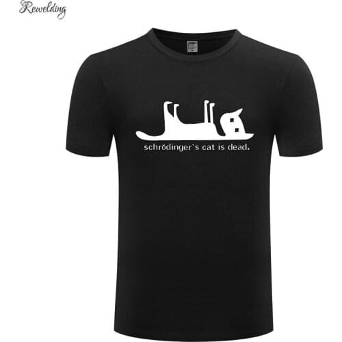 Schrodingers Cat is Dead Sheldon Cooper TBBT T Shirts Men Short Sleeve O Neck Cotton Man T-Shirt Cool Funny Streetwear Top Tee