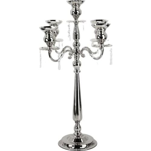 5 arms candelabra centerpieces gold decorative candle stick holder for dining table