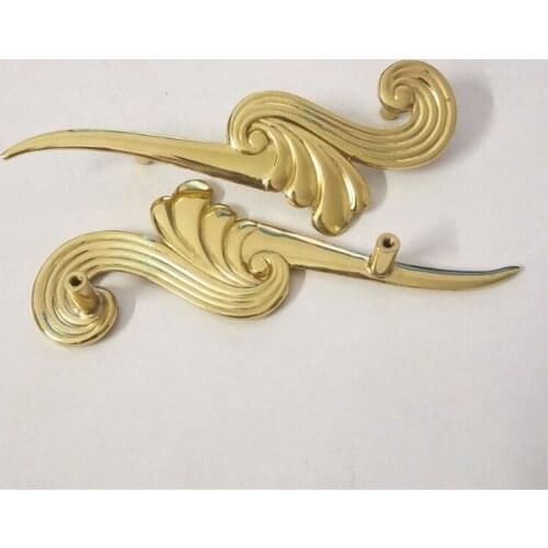 1pc European Style Brass Forged Double Hole Handle Drawer Furniture Knobs Wardrobe Wine Cabinet Bookcase Handle Pulls