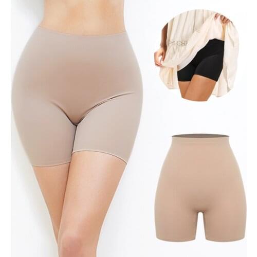 Anti Chafing Safety Pants Femme Invisible Shorts Under Skirt Ladies Seamless Underwear Ultra Thin Comfortable Control Panties