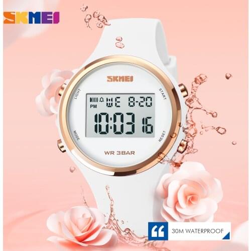 SKMEI Brand Women LED Display Elecreonic Watch Fashion Chrono Alarm Digital Clock Woman Purple Black Wirstwatch Reloj Mujer 1720