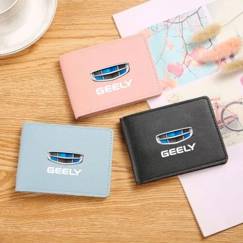 For Geely emgrand ec7 ec8 ck atlas ck2 ck3 gt gc9 PU Leather Auto Driver License Bag Cover Driving Documents Card Credit Holder
