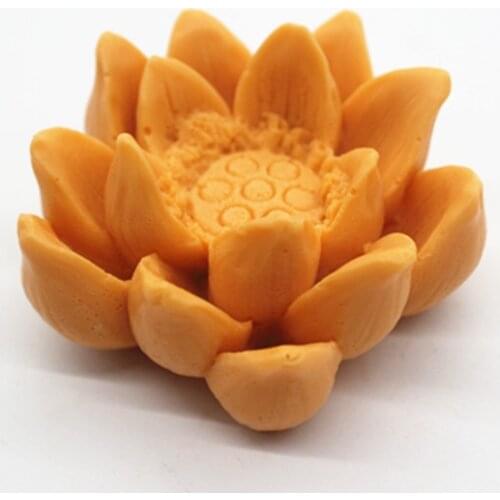 C521 lotus soap turn diy chocolate candy baking mold