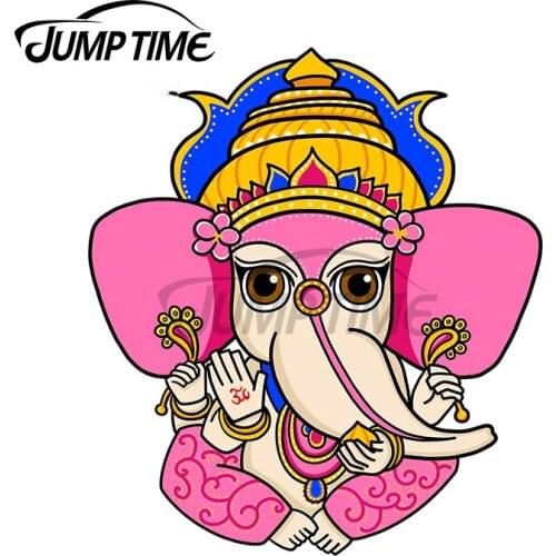 Jump Time 13 x 11.3cm Ganesha Graffiti Car Sticker Auto Refrigerator Decal Decoration Anime Body For Car Scratch-Proof