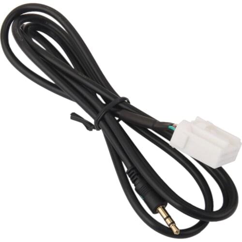 Car 3.5mm Music Audio AUX CD Adapter Cable For Mazda 2 3 5 6 2006-2013 Black