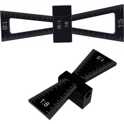 Dovetail Marker Guide Aluminum Alloy Dovetail Gauge Guide Making Jig 1:5 1:6 1:8 1:10 Slopes for Woodworking DIY Wooden Joints