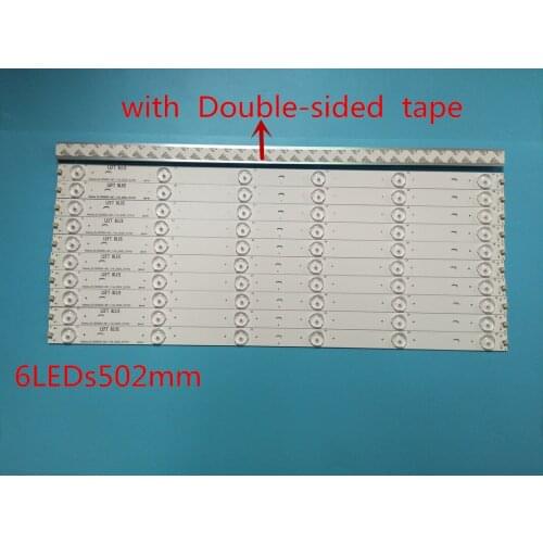 New5 set= 55 PCS 6LED (6 V) 503 millimeter strip conducted background light for Hisense HD500DU-B01 RSAG7.820.6311/ROH LED50EC62