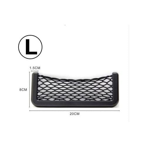 New Black Car Net Organizer Pockets Car Storage Net 15X8cm Automotive Bag Box Adhesive Visor Car Bag For Tools Mobile Phone