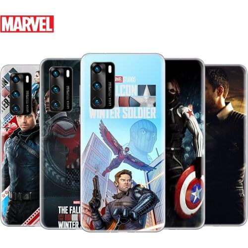 Transparent Cover Falcon Winter Soldier For Huawei P40 Lite E P30 P20 P10 P9 P8 Pro Plus Lite mini 2019 Phone Case