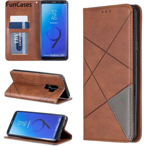 S9 Plus Solid Color Cases Phone For telefoon Samsung S9 Plus PU Leather Book Case sFor Cove Samsung Galaxy coque S9+ Wonderful