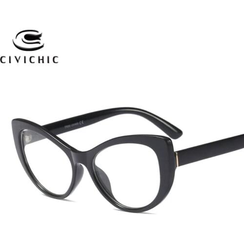 Chic TR90 Myopia Optical Eyeglasses Frame Retro Cateye Women Glasses Transparent Gafas De Marca UV400 Lunette De Vue Mujer COG80