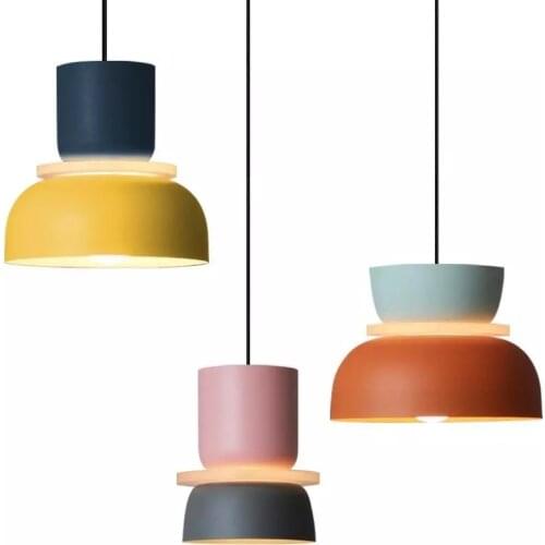 Modern Macaron Led Pendant Lights E27 Colorful Hanglamp For Home Kitchen Dining/living Room Restaurant Bedroom Pendant Lamps