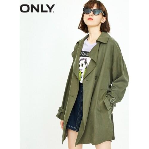 ONLY Womens new split double-breasted trench coat | 118336501