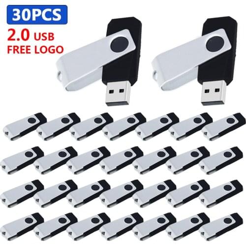 High quality 30pcs/lot free logo Metal USB flash drive 32GB 64GB 128G Pen Drive USB Memory Stick U disk 2.0 pendrive flash drive