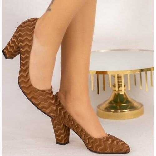 Tonar Mior Tan Suede Accents Heels Women Shoes Spring Summer Elegant Style Casual Cool Casual New Season Daily