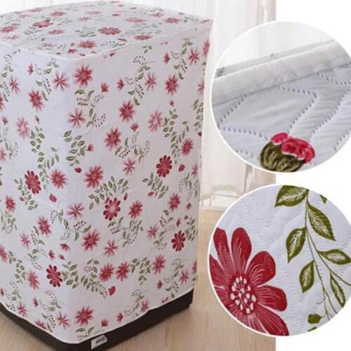 1Pcs Whole Package Type Thicker Waterproof Washing Machine Cover Zippered Durable Flower Pattern Dust Covers Home Decor