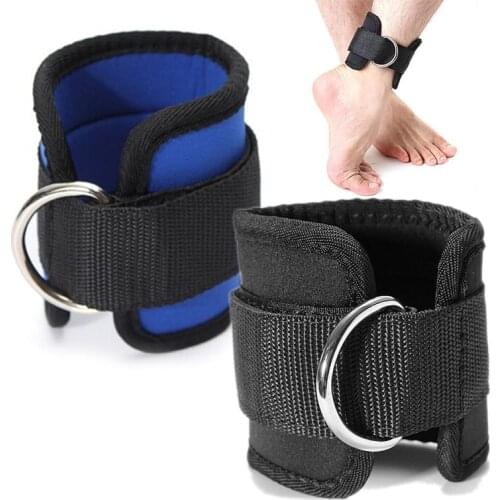 1pc Gym Weight Lifting Multi Cable Attachment Ankle Strap D-ring Thigh Leg Pulley