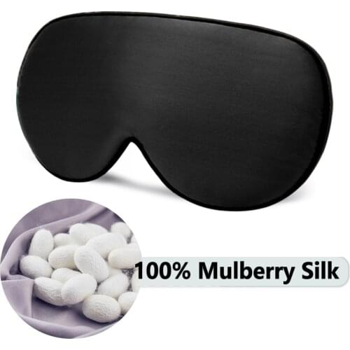 100% Mulberry Silk Sleep Mask For Women Men Soft Eye Patches Natural Silk Face Satin Mask Sleeping Comfort Eye Cover High Ends