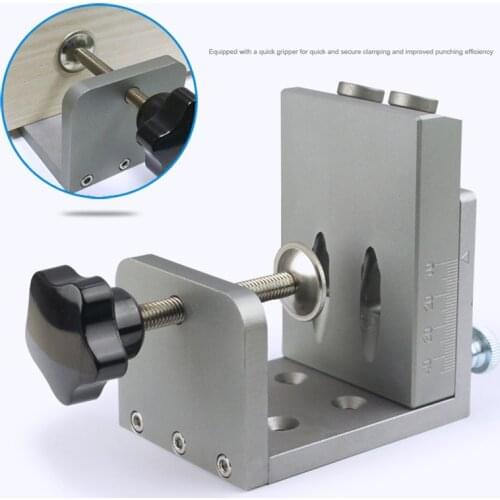 Aluminum Alloy Pocket Hole Jig 9mm Drill Guide Wood Doweling Jig Drilling Hole Locator Guide Woodworking Tools