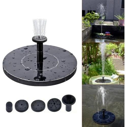 2021 Solar Fountain Pump Portable Floating Solar Powered Water Fountain Pump for Birdbath Garden Backyard Pond Pool Garden Decor