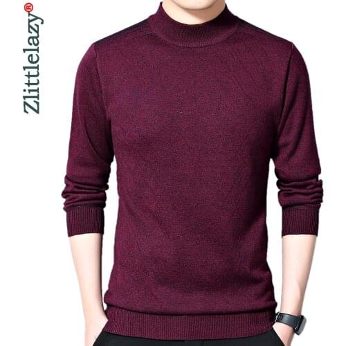 2020 new casual knitted thick sweater men pullover solid clothing fashion clothes knit winter warm mens sweaters pullovers 1505