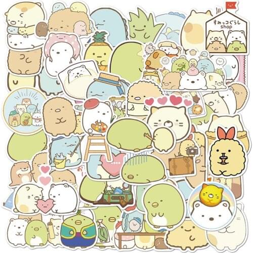 50PCS Kawaii Cartoon Sumikkogurashi Stickers DIY Skateboard Fridge Guitar Travel Snowboard Motorcycle Joke Sticker Decals Toys