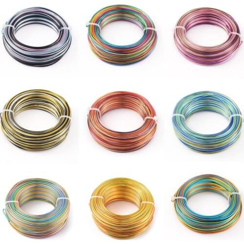 55m/roll High quality Colorful Aluminum Wire 12/18 Gauge 1.5mm 1mm 2mm for DIY Craft Jewlery Making Accessories Materials