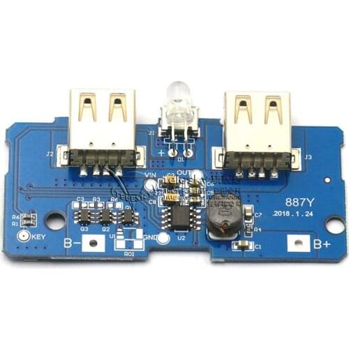 18650 battery 3.7V to 5V2A boost module DIY charging treasure mobile power motherboard boost circuit board