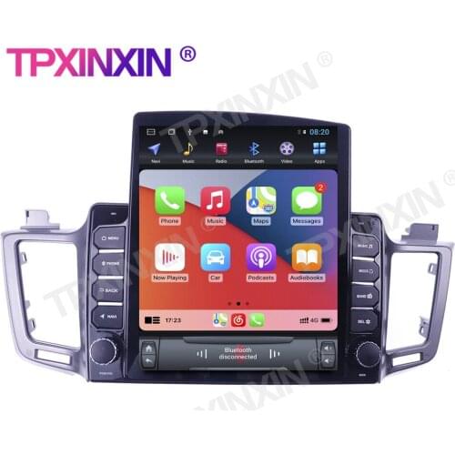 For Toyota RAV4 2012-2018 Android 10.0 6+128G GPS Car Multimedia Tesla Player Headunit Audio Radio Navigtion Tape Recorder IPS