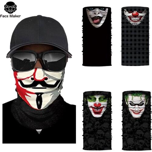 Bike Fishing Sport Ski 3D Seamless Headwear Skull Neck Bandanas Windproof Magic Scarf Cycling Hiking Mask Neck Gaiter