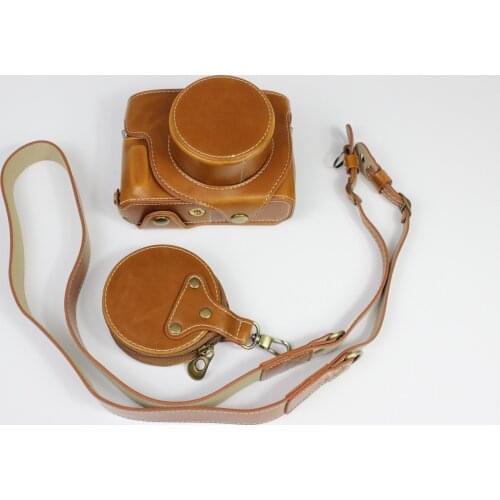 Pu Leather Camera Case Bag Cover With Strap For Fujifilm X-E4 FUJI XE4 27mm,fm2.8mm lens