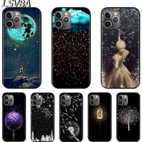 Black White Art Matte For Apple iPhone 12 11 XS Pro Max Mini XR X 8 7 6 6S Plus 5 SE 2020 Black Silicone Soft Cover Phone Case