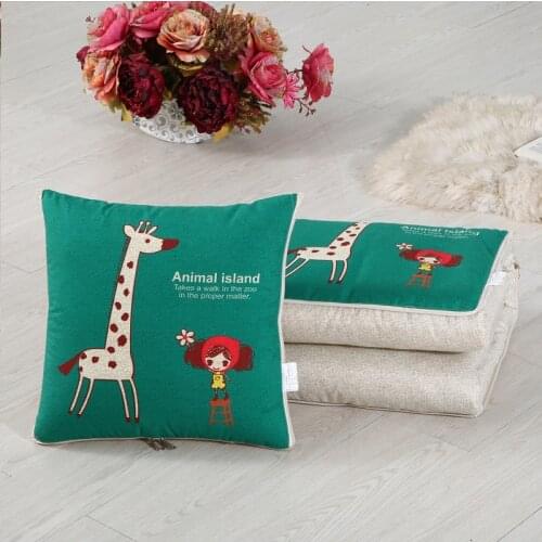 Travel portable cushions can be blanket Dual-use car cushion pillow air conditioning quilts Sofa cushions quilt Office napping c